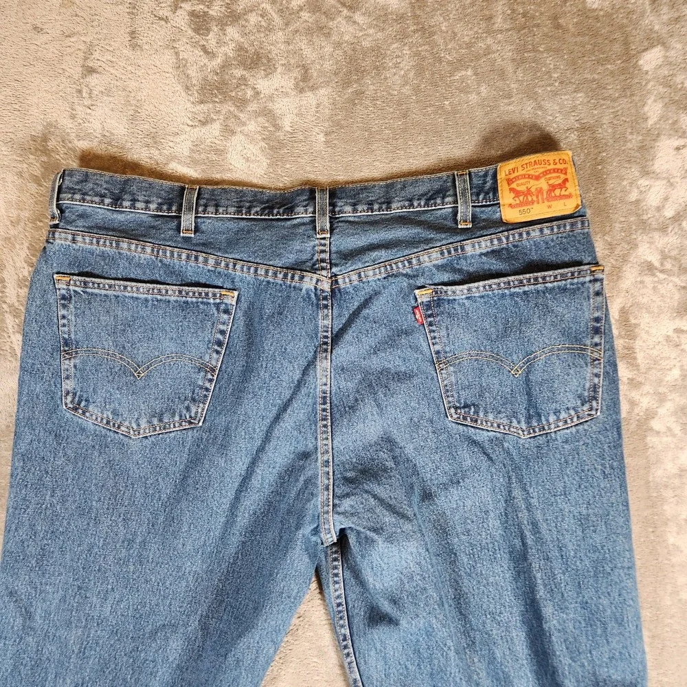 Levi's 550 Jeans Men's 45X29 (Tag 48X30) Blue Straight Relaxed Denim‎ Classic